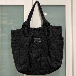 Marc Jacobs quilted fabric black bag tote